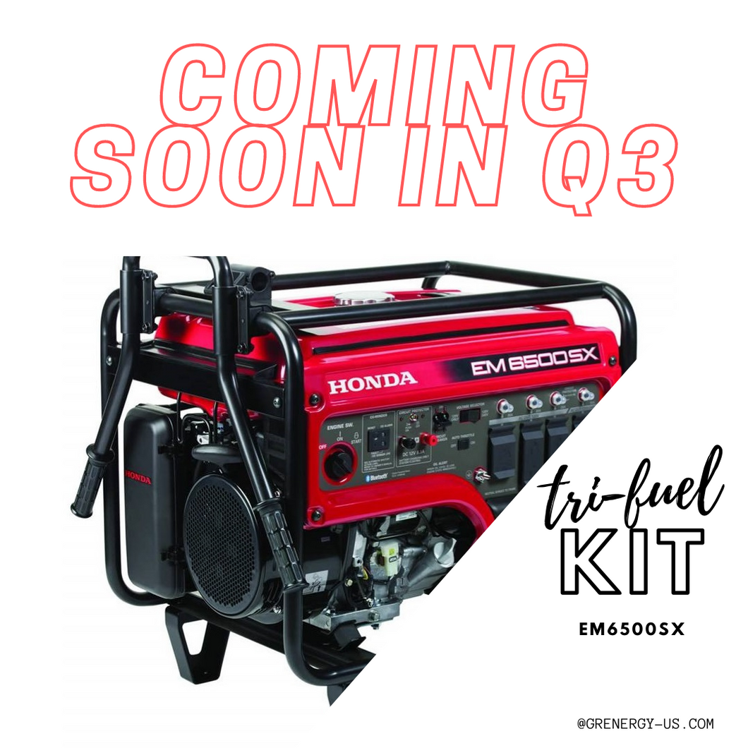 EM6500SX Propane, Natural Gas & Gasoline Tri Fuel Conversion Kit for Honda Generator Inverter